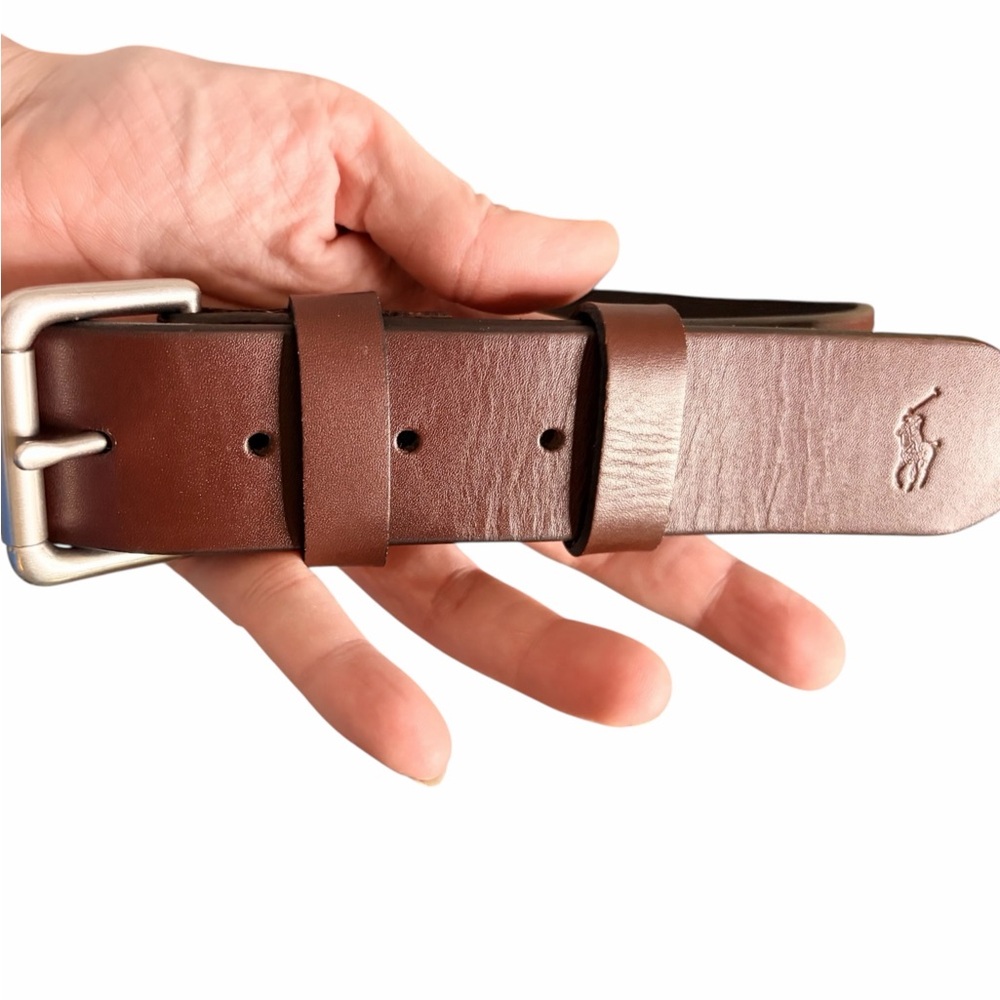 Polo by Ralph Lauren Brown Leather Belt - Picture 2 of 10